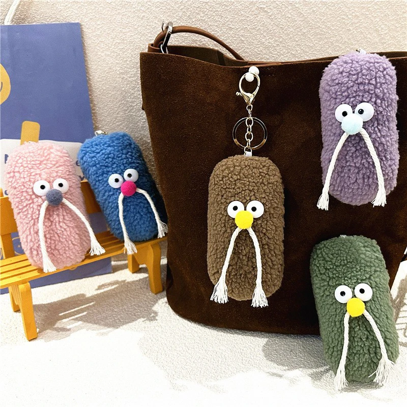 

Cartoon Keychain Kawaii Plush Toy Doll Pendant Children's Gifts Novelty Funny Keyring For Hanging On Mobile Phones Bag
