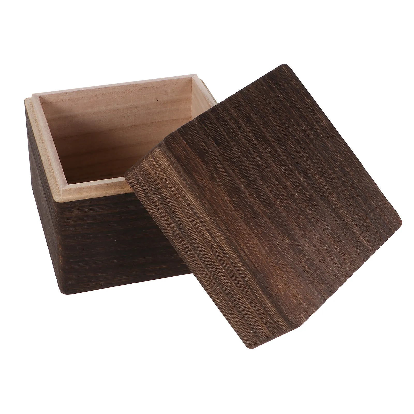1Pcs Rustic Wooden Gift Box Premium Solid Wood Retro Design Storage Container for Birthday Wedding Festival Party Home Decor