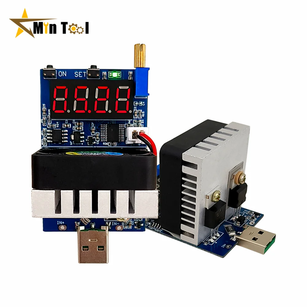 

ZK-EL35 35W DC3.5-28V USB Electronic Load Resistor Discharge Battery Tester LED Display Fan Adjustable Current Voltage Meter