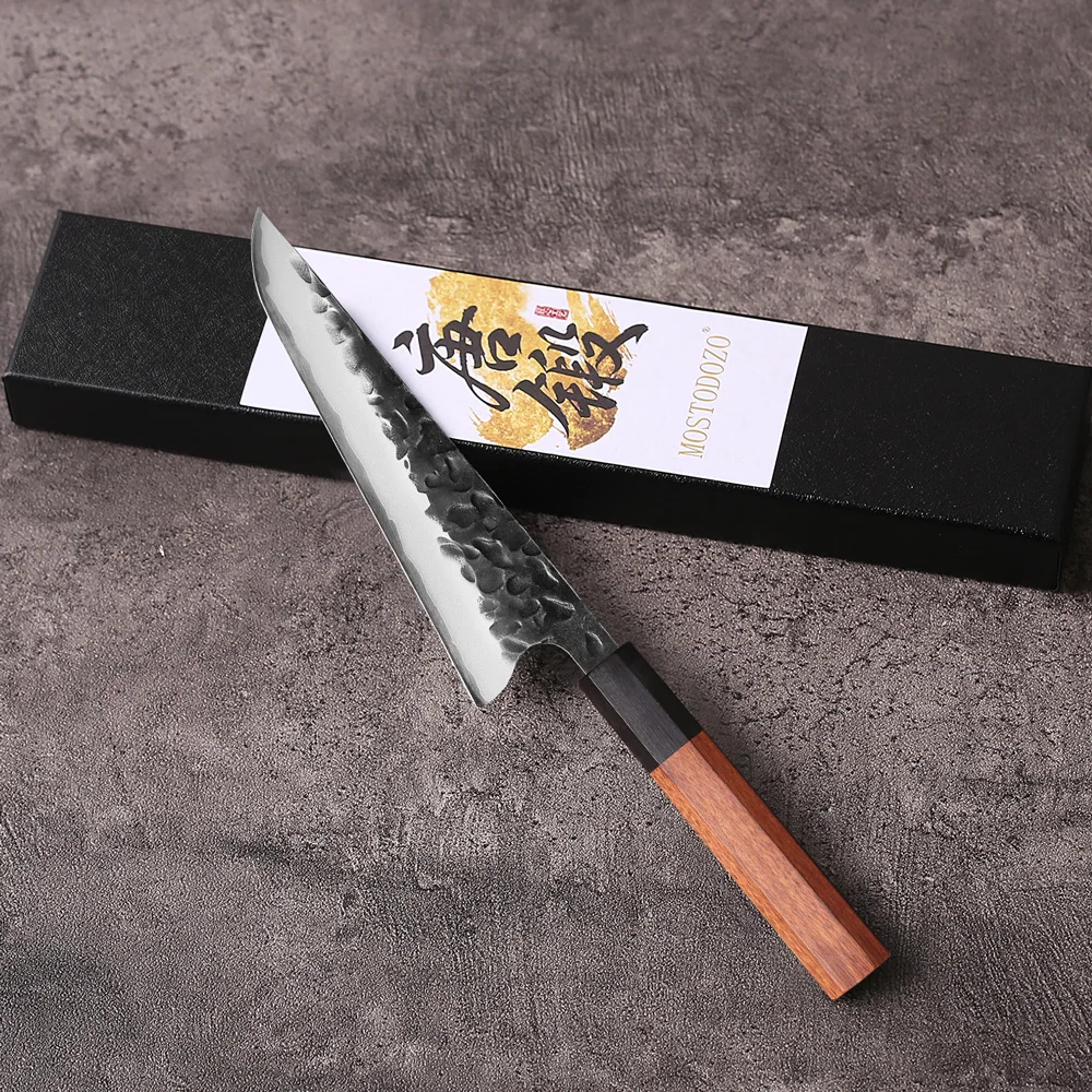 MOSTODOZO 6-inch Japanese Honesuki Chef Knife 3-Layer Composite Steel Handmade Professional Kitchen Knife Utility Cooking Tools