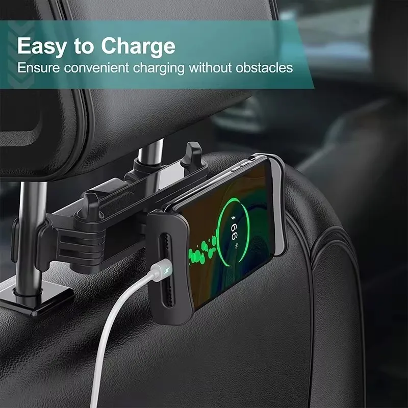 Universal 360 ° Soporte giratorio para reposacabezas de coche, compatible con tabletas y teléfonos de 4 a 11 pulgadas, ideal para iPad Air y dispositivos similares.