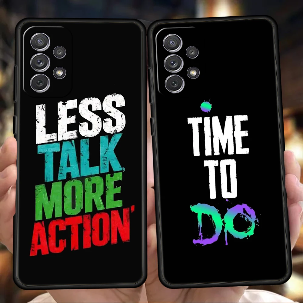 حافظة لهاتف سامسونج A15 A13 A35 A55 A51 A71 A41 A31 A03S A05 A17 A23 A25 A33 A53 A73 5G A07 4G غطاء جرافيتي كتابة رسالة يقتبس