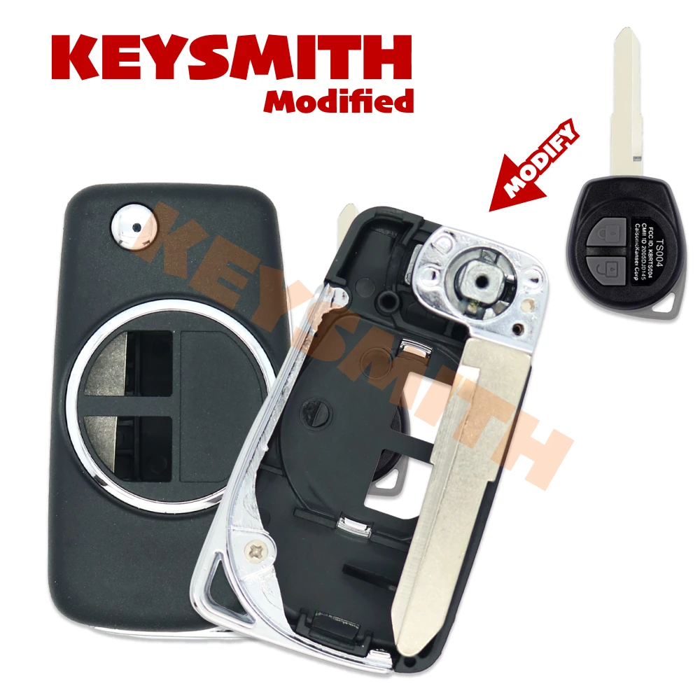 KEYSMITH Remote Flip Key Modified Upgrade For Suzuki Swift Sx4 Alto Vitara Ignis Jimny Splash Fob Case Shell