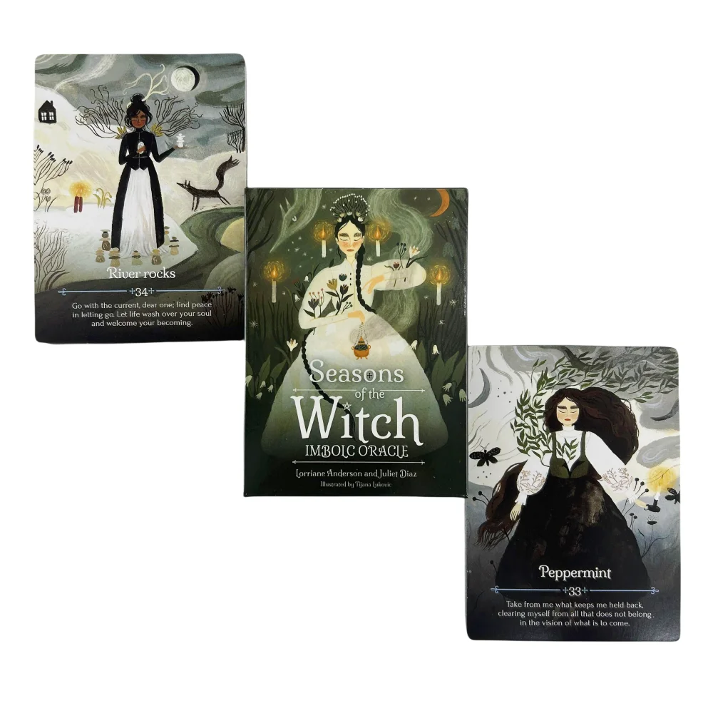 Seasons Of The Witch Imbolc Oracle Cards A 44 visioni inglesi Divinazione Edition Mazzo Giochi Borad Tarocchi per giochi di società