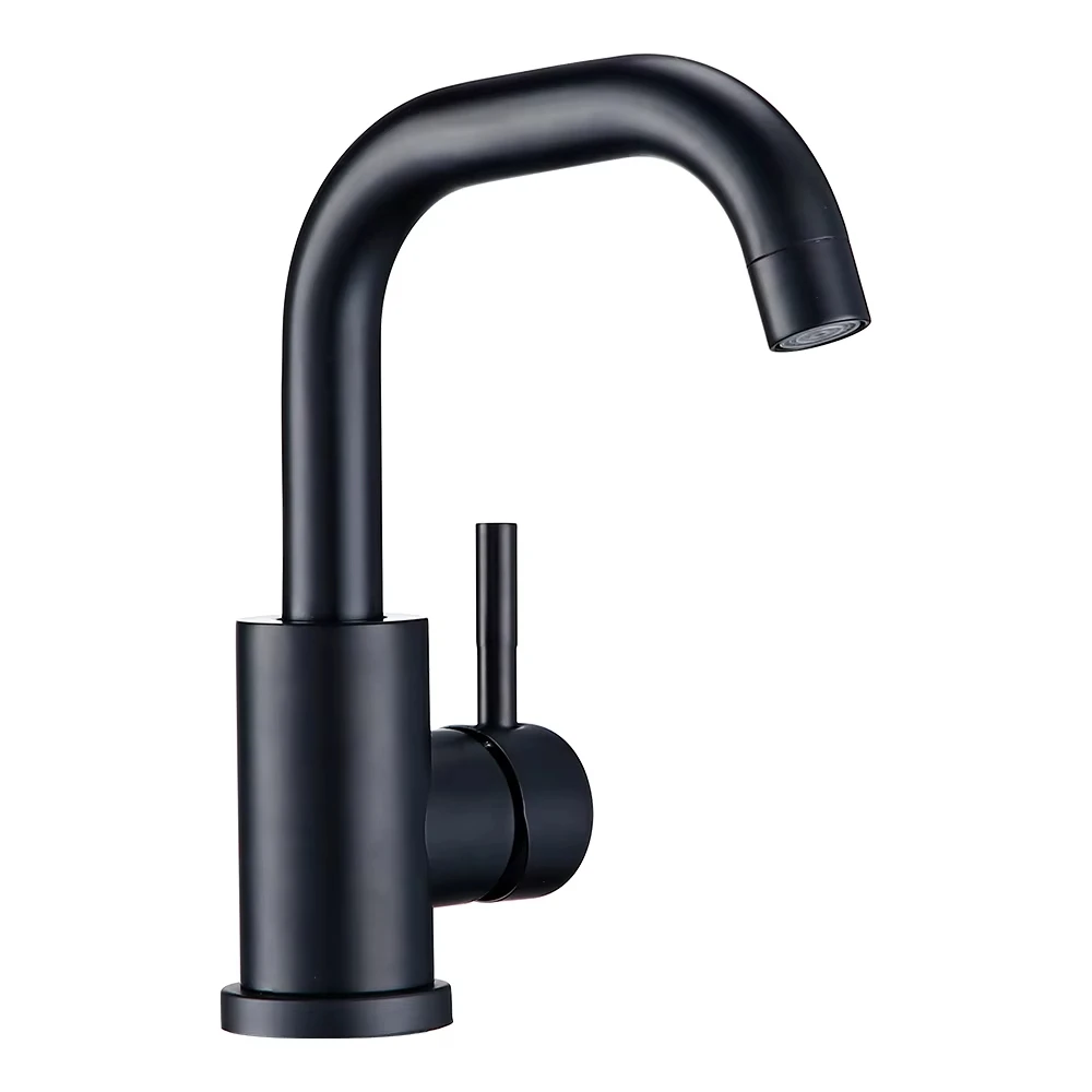 Black Mixed Type Type Single Handle Platform One Hole Installation Bathroom Shower Kitchen WC Sink Faucet