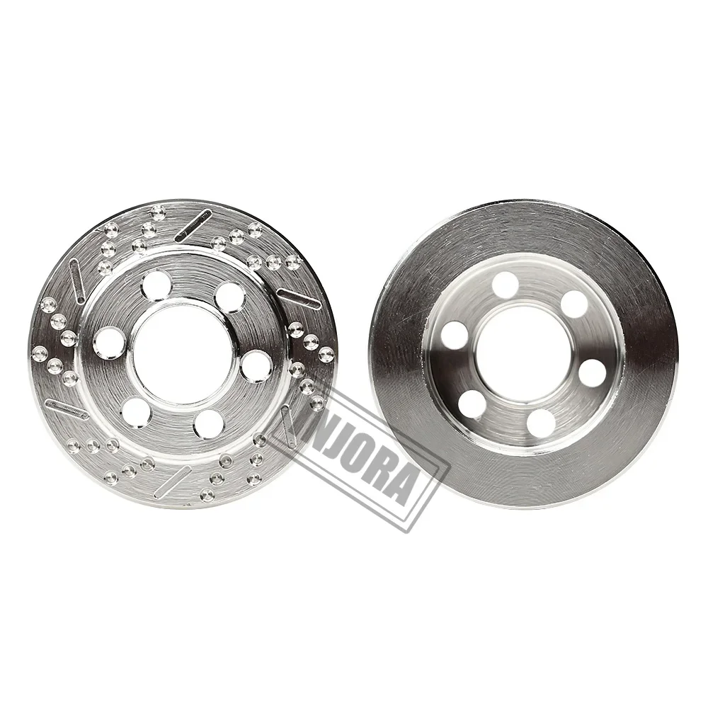 INJORA 2PCS/4PCS Brass Brake Disc Weights Silver Anodized for 1.9 2.2inch Wheel TRX4 TRX6 Axial SCX10 90046 AXI03007