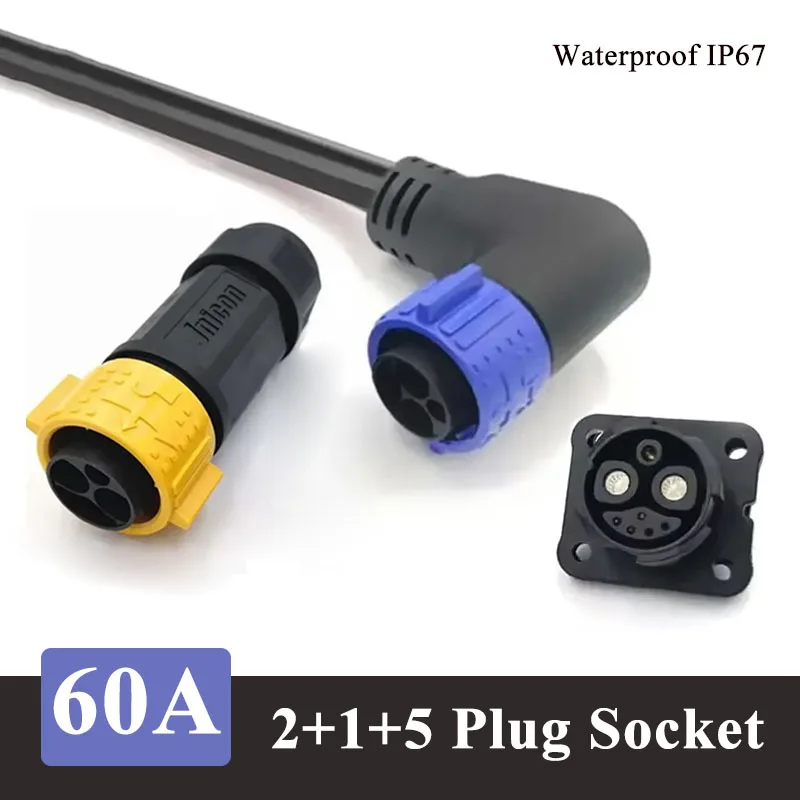 60A2+1+5LithiumBatteryWaterproofConnectorIP67M25E-bikeElectricMotorcycleChargingPowerPlugSocketCEULCertified-AliExpress