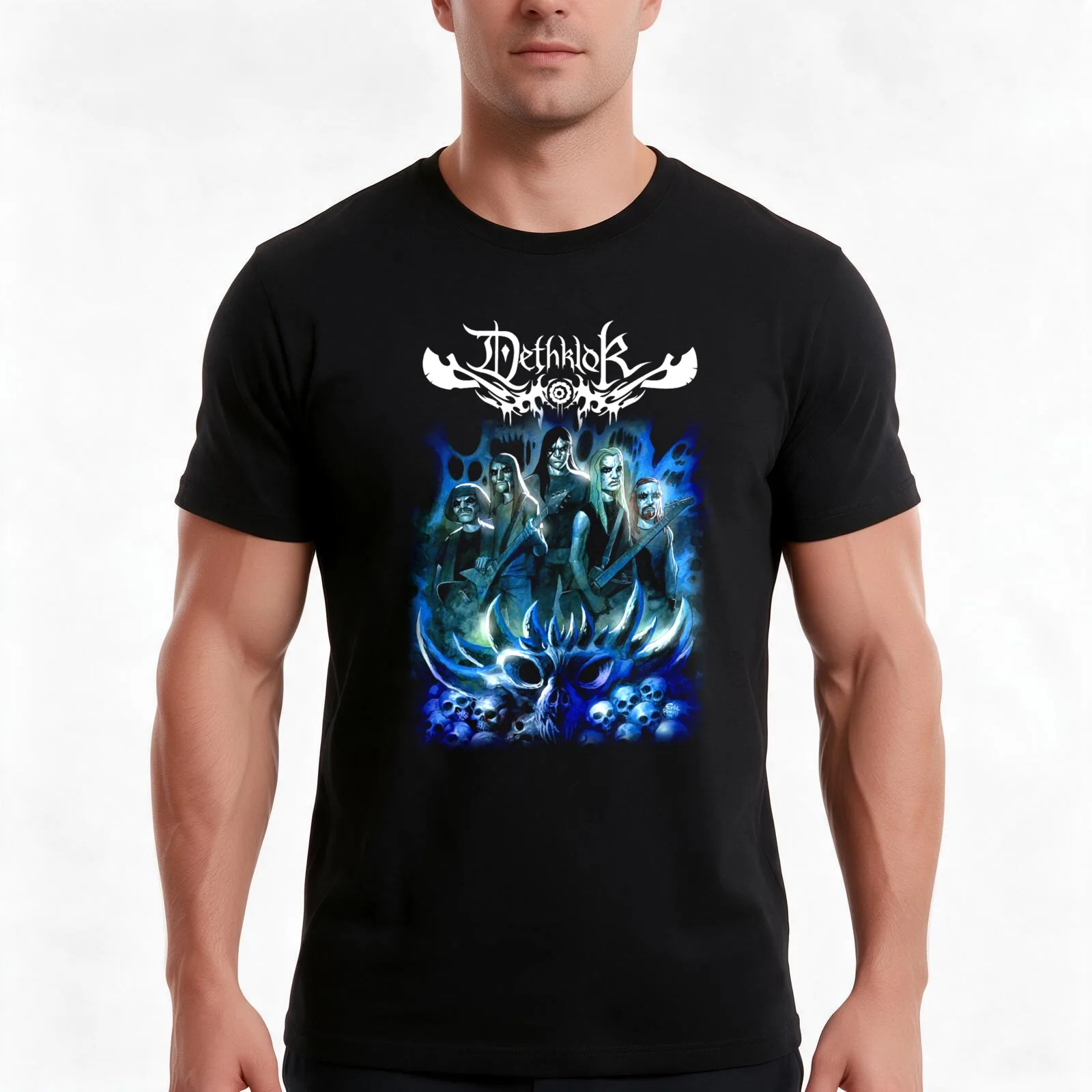 Dethklok Metalocalypse T-Shirt, Summer Casual Cotton Tee, Oversized Streetwear Tops, Vintage Graphic Print, Unisex Men Women