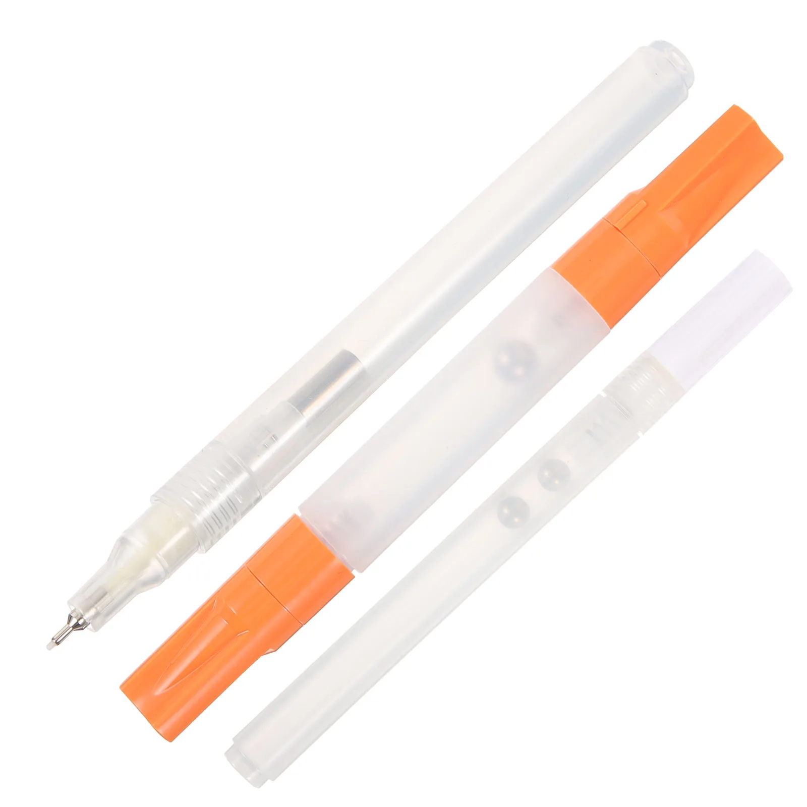 

3pcs Refillable Paint Pen Empty Marker Pens Chalk Pens Set 05mm 3mm Double Head Orange Slope Tip Portable Graffiti Markers