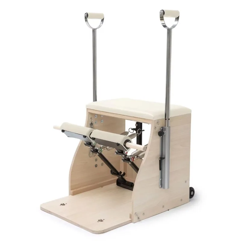 

YTYIN Warrior Pilates Wunda Chair Handle Straps Adjustable Maple Wood Pilates Chair