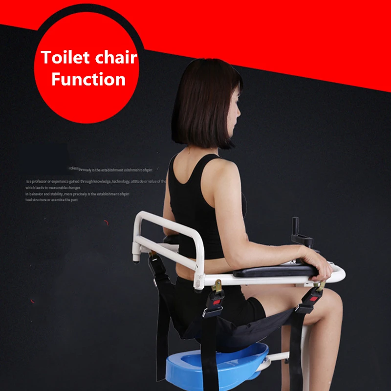 Manual Lift Shift Machine Bed-Ridden Lifting Elderly Disabled Paralyzed Patient  Bed Wheelchair Transfer Lifter Toilet Chair