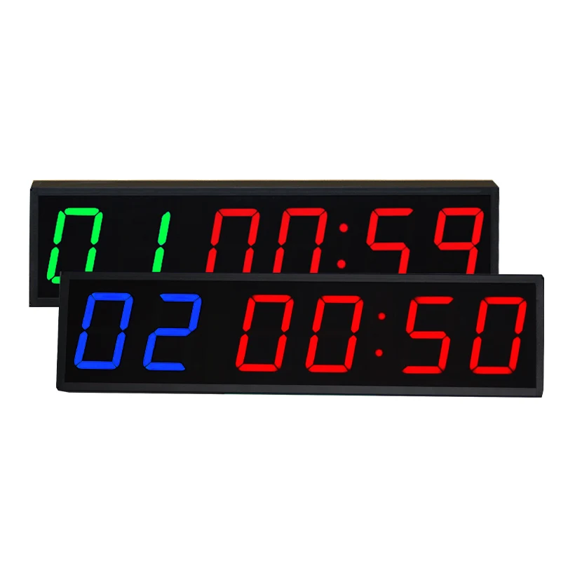 CHEETIE CP50D Extra Large Digital LED Gym Clock Timer 4 Inch Workout Wall Clock Programmable Interval Timer for Gym