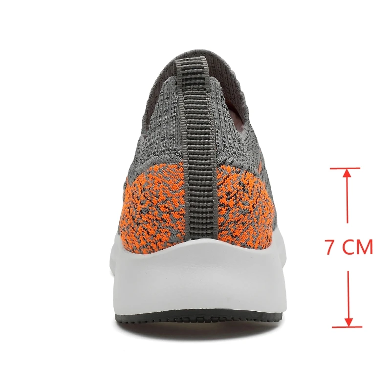 Lift Man Sneakers Summer Elevator Shoes Height Increase Shoes for Men Mesh Light Breathable 7CM Slip-on Casual Sport Shoes