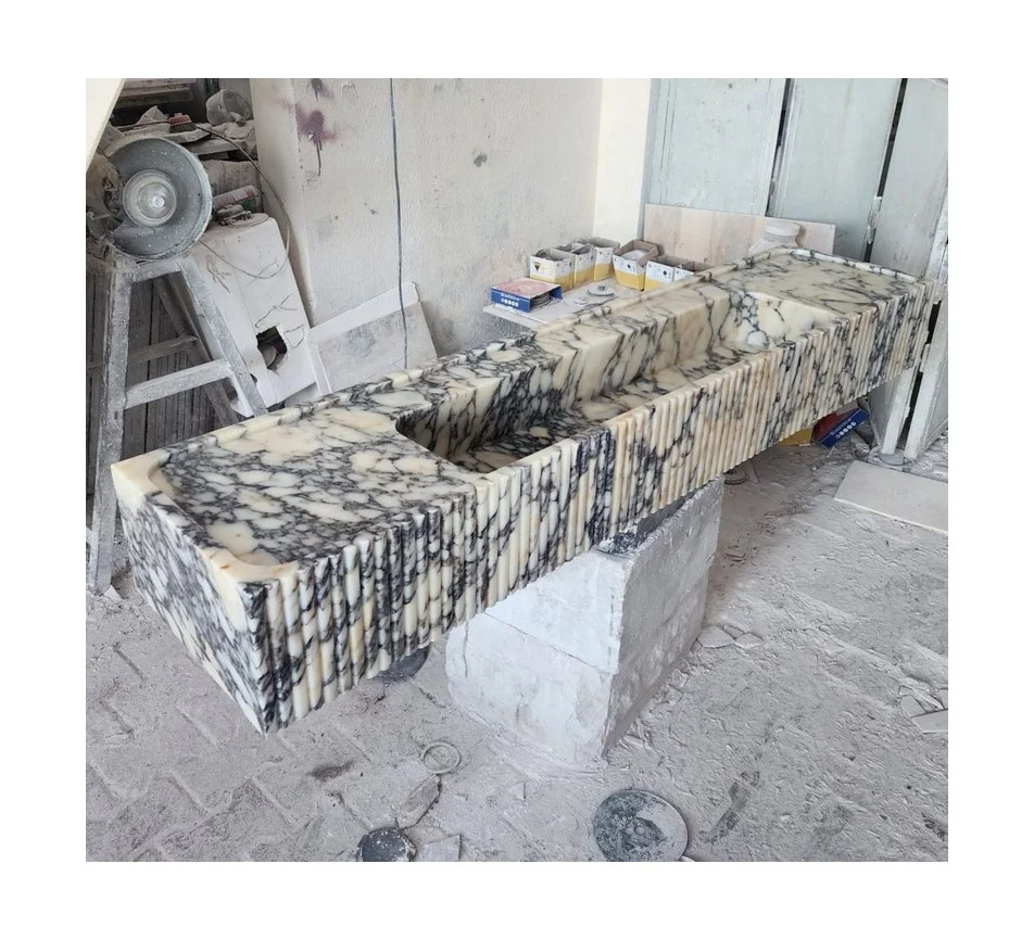 xx- Bathroom Sink Bathroom Vanities Vanity Desk for Makeup Kitchen Sink Luxury Calacatta White Marble Countertop*
