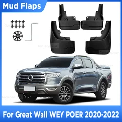 For Great Wall WEY POER 2020 2021 2022 Mud Flaps Splash Guard Mudguards MudFlaps Front Rear Fender Auto Styling Car Accessories