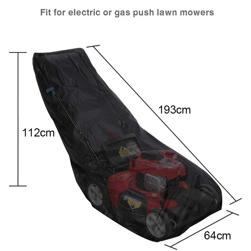 Outdoor Hand-pushed Lawn Mower Rainproof Cover Gardening Tools Protection Supplies Yard Tractor Waterproof Anti-UV Oxford Cloth