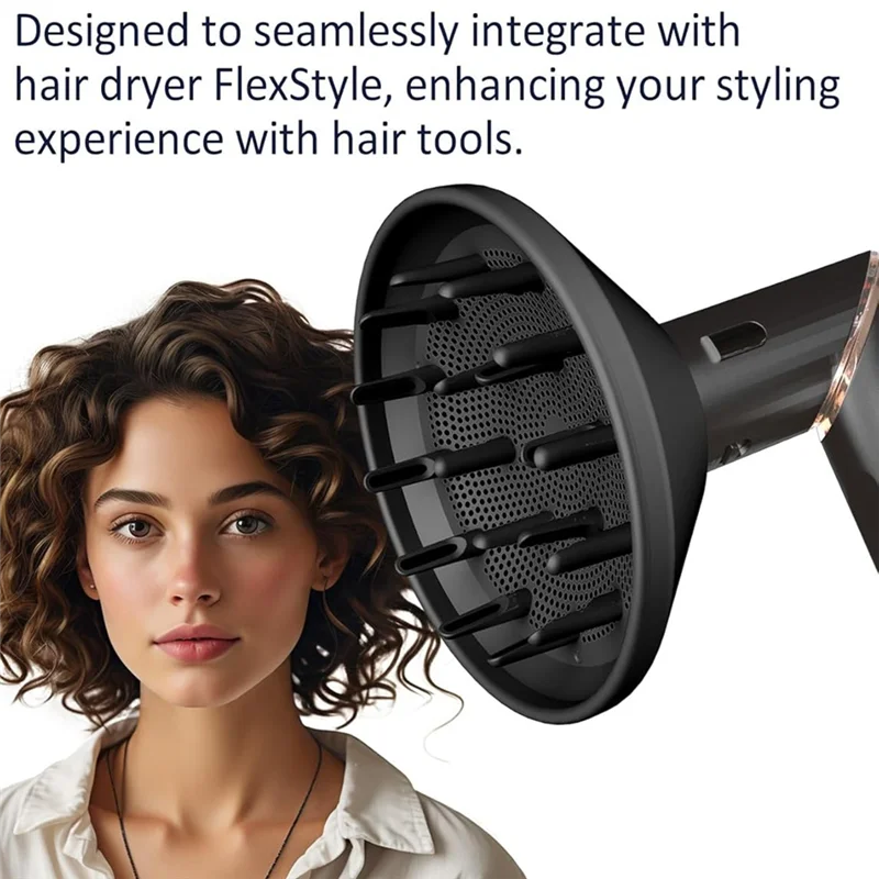 A47F-Diffuser Attachment For Shark Flexstyle Hair Dryer Styling Tool For Wavy Curly Coily Hair Enhance Natural Curls Tool