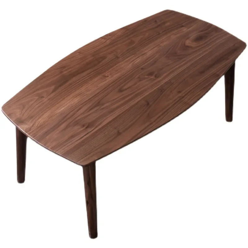 โต๊ะกาแฟพับได้ทรงนอร์ดิก วัสดุไม้วอลนัทสีดำ โต๊ะน้ำชาแบบเรียบง่ายทันสมัย สไตล์ญี่ปุ่น เหมาะสำหรับอพาร์ทเมนต์ขนาดเล็ก