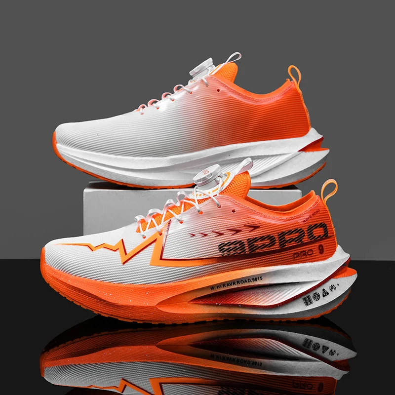 

Air Cushion Marathon Carbon Plate Men Sports Running Shoes Breathable Lightweight Women's Comfortable Athletic Nonskid Sneakers