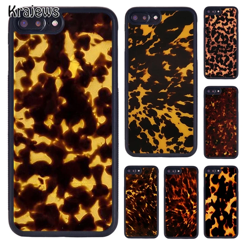 Krajews Dark Tortoise Pattern phone Case For iPhone 16 15 14 Plus 11 12 mini 13 Pro X XR XS Max cover shell coque