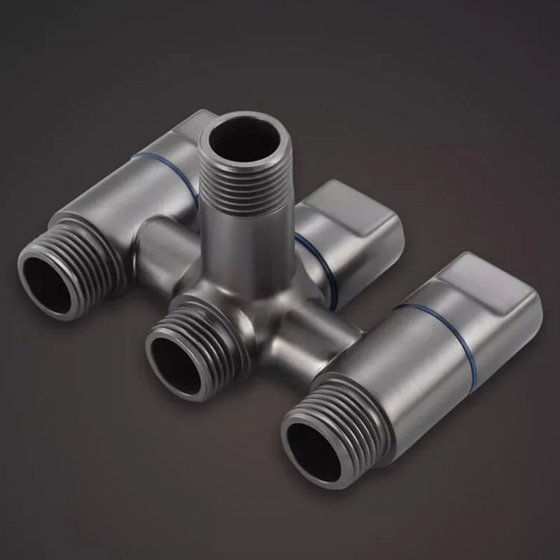 G1/2 Triangle Valve One Into Three Out Water Angle Valve Washing Machine Toilet Stop Valve Multi-function Tap image 6