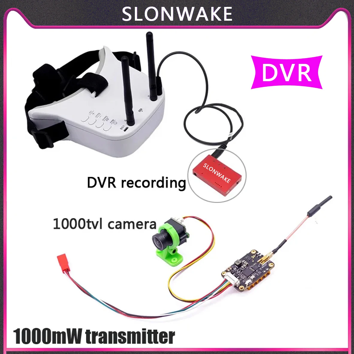 5.8G 48CH 0/300/600/1000mW adjustable FPV VTX Transmitter Lancher whit CMOS 1000TVL mini fpv camera use for RC Playing Part