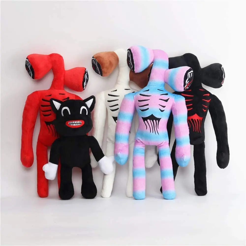 Sirene cabeça de brinquedo de pelúcia boneca kawaii dos desenhos animados gato cão animal de pelúcia brinquedos monstro recheado boneca decoração para crianças presente aniversário