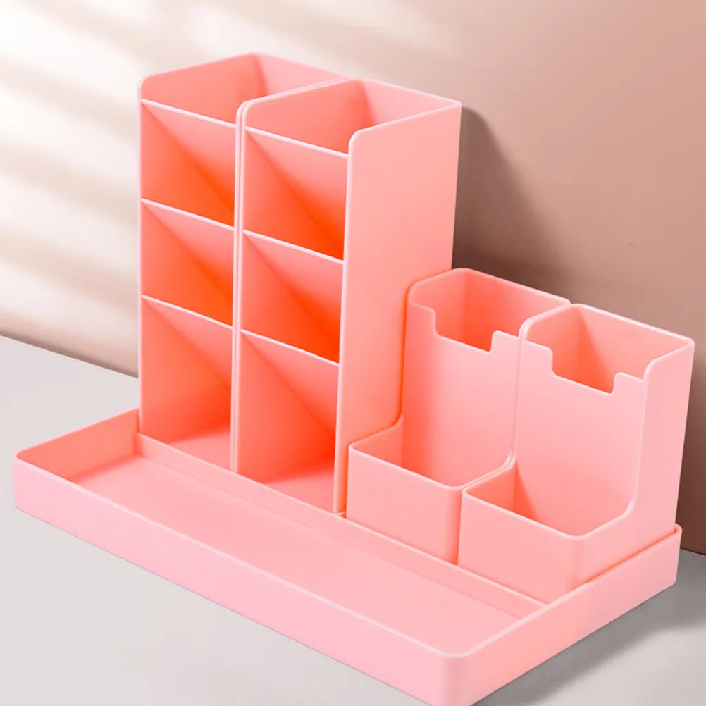 

Multifunctional Drawer Pen Holder Pink Mesh Dog Design Pencil Organizer Desktop Stationery Supplies Office Decor Gift