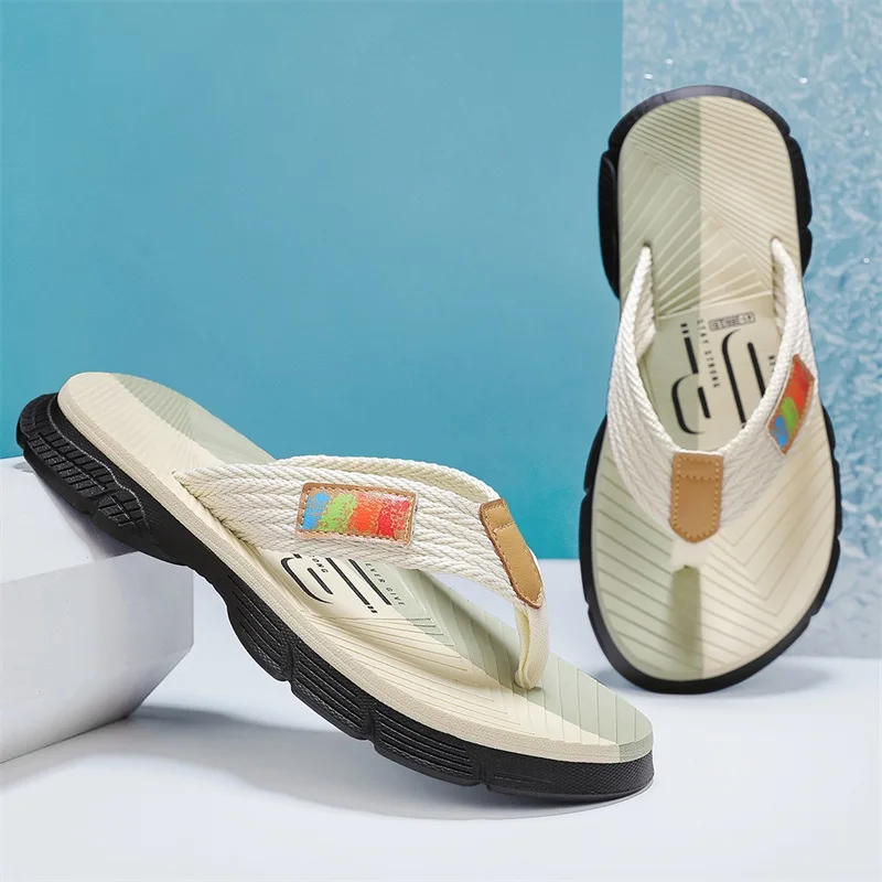 High Quality Men Summer Flip-Flop Non-slip Beach Slippers for Men Outdoor Flip Flops Man Fashion Slides Chinelo Masculino