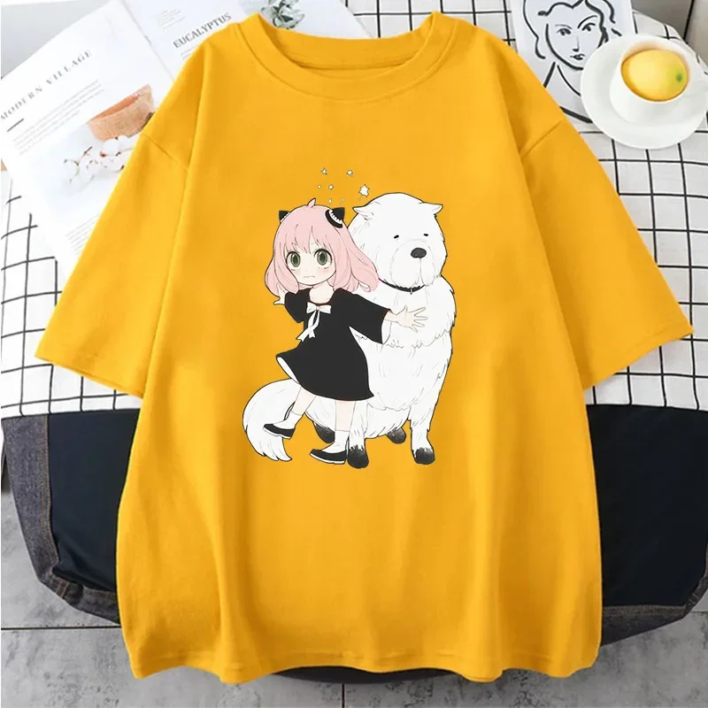 Men Cotton Short Sleeve Anime Mange Anya Forger Art Men Tee Clothing Creativity All-math T-Shirts Oversize Breathable O-Neck