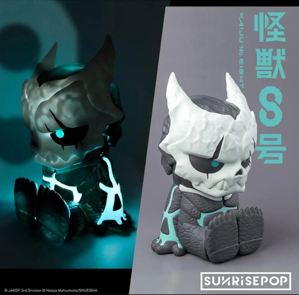 Original Kaiju No. 8 Night Light Anime Figures Sunrisepop Pat Light Desk Night Lamp Bedroom Action Q Version Figures Toys Gift