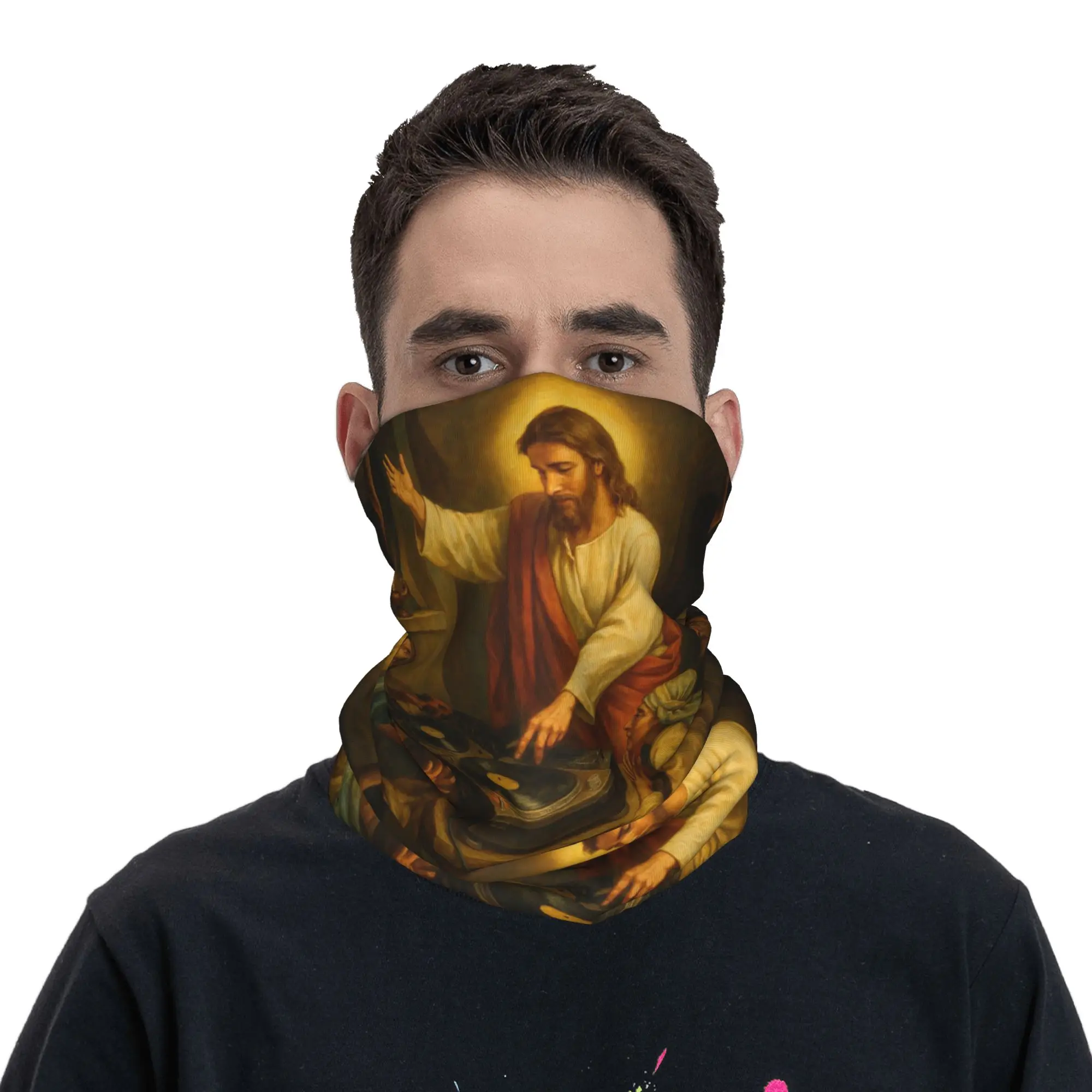 Jesus Christ Meme You All  Bandana Neck Cover Printed Face Scarf Warm Cycling Scarf Outdoor Sports For Men Women Adult Winter