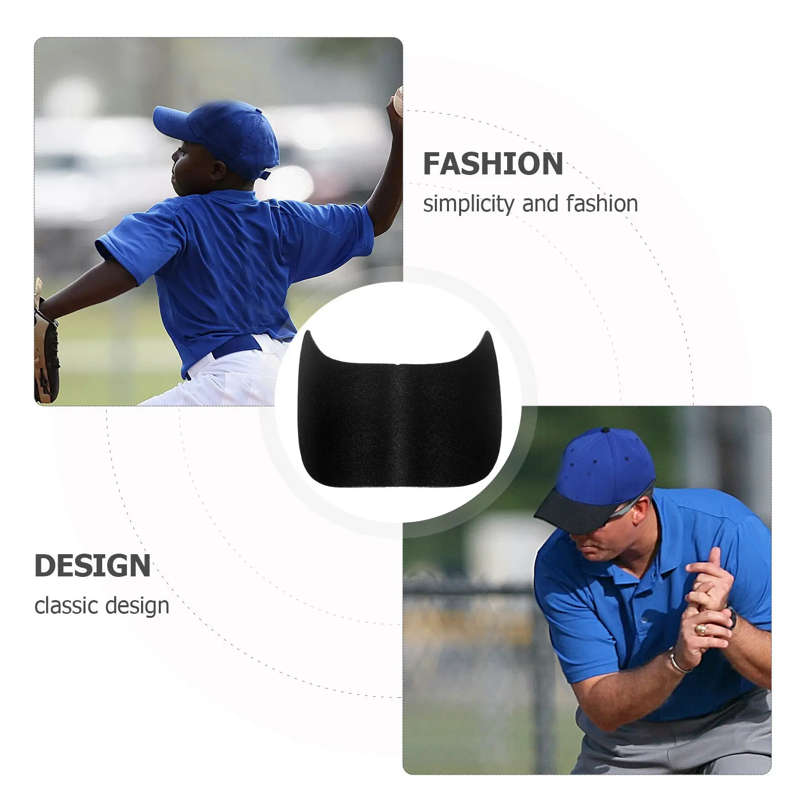 20Pcs Baseball Hat Brim Liner Plastic Insert Replacement Shaper for Adult Caps Visor Support Cap Accessories Hat Brim Shaper