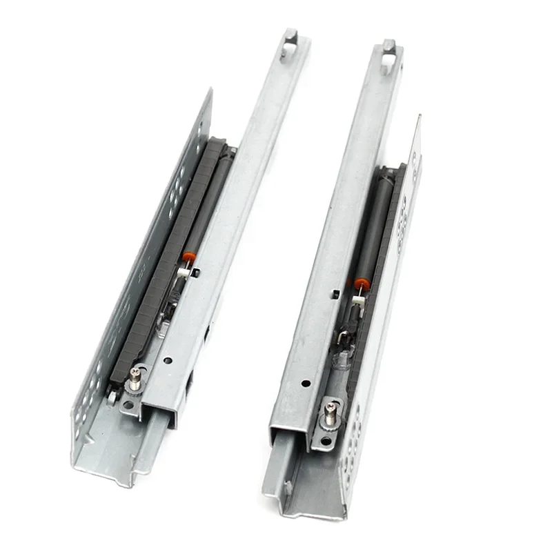 

1Pair/ Lot Rebound Press To Release Push Open Under Mount Drawer Slide Rail Runner DTC Brand 25KG