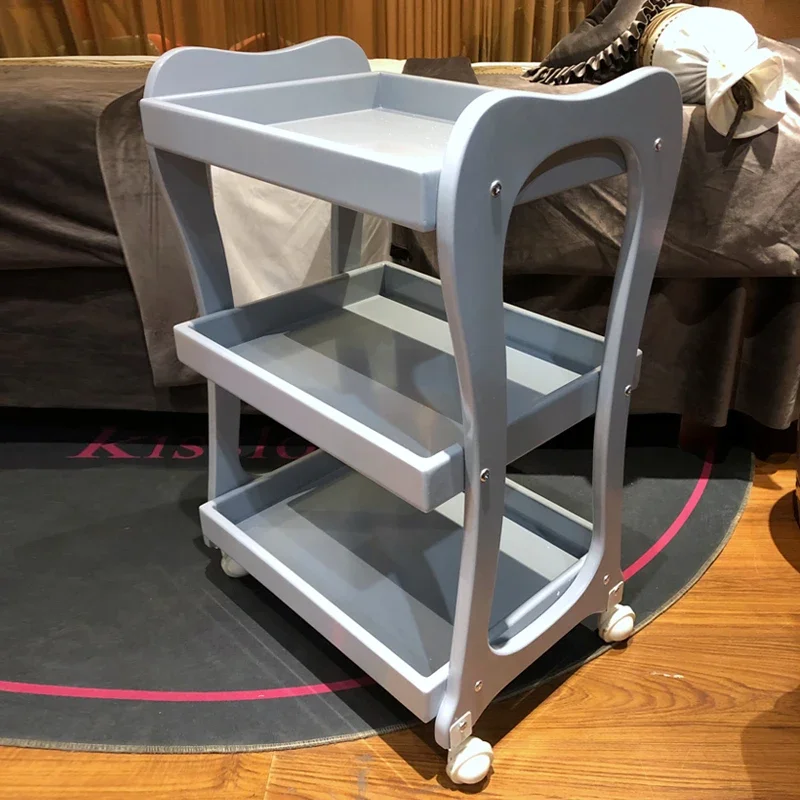 Nordic Beauty Salon Rolling Cart Modern Creativity Shelf Drawers Salon Trolley Hotel Medical Salon Furniture Kosmetik Wagen FYST