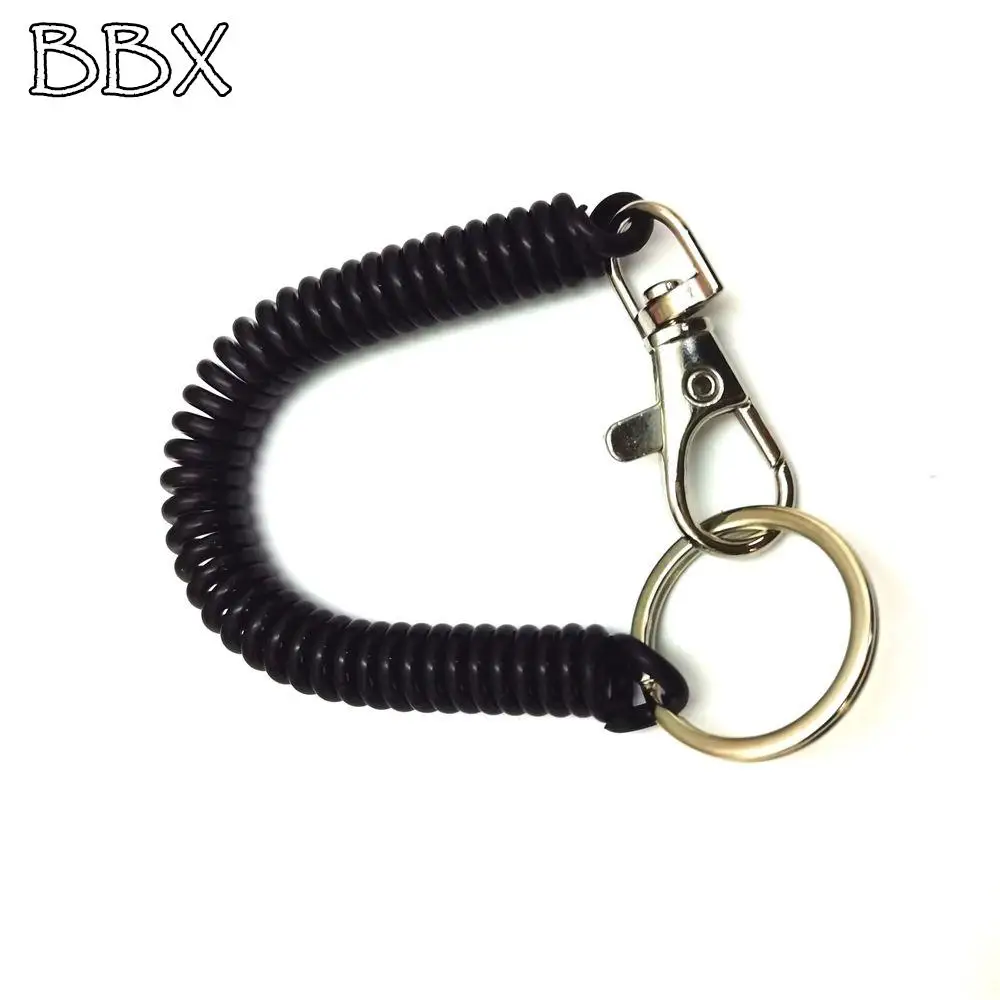 

Coil Elastic Anti-lost Spring Lanyard Retractable Elastic Ropes Key Cord Clasp Spring Rope Key Ring Spiral Stretch Keychain