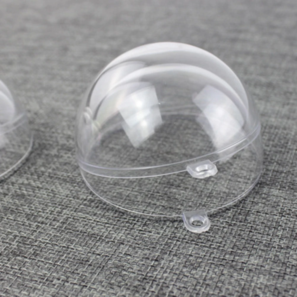

12 Pcs Acrylic Ball Transparent Christmas Clear Fillable Ornaments Outdoor Hanging Decorations