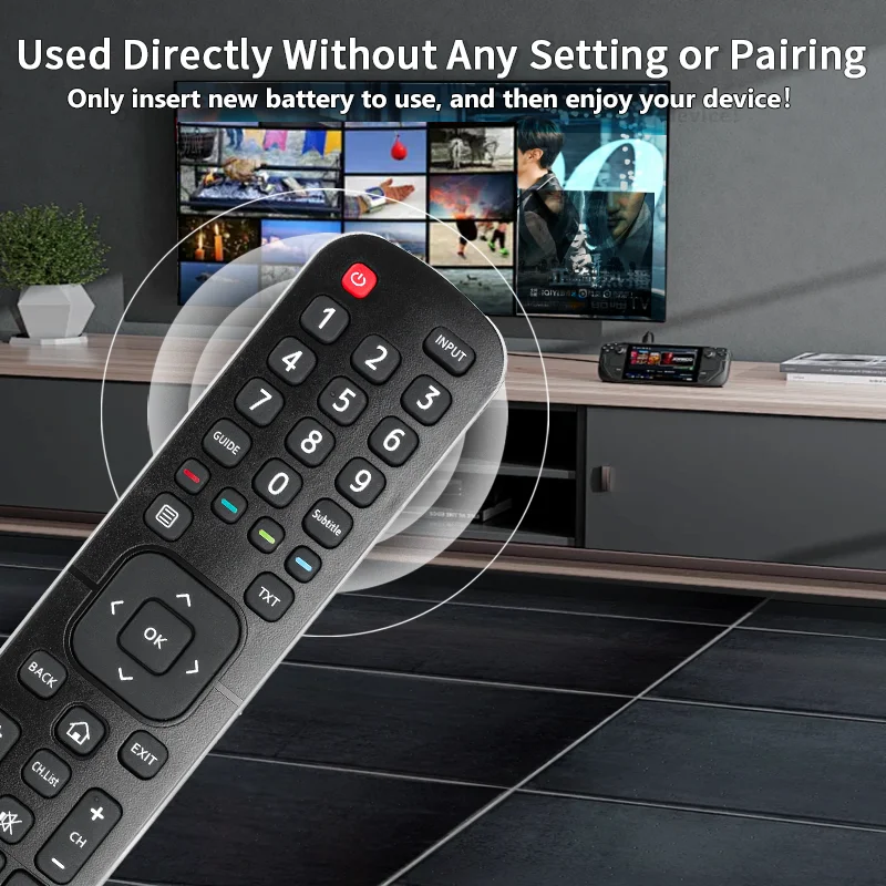 EN2BO27H لاستبدال جهاز التحكم عن بعد هايسنس مع أزرار Netflix YouTube و PrimeVideo، لتلفزيون هايسنس H43B7000 H43B7100 #5