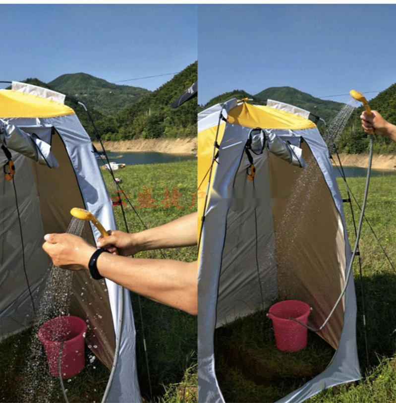 دش السيارة في الهواء الطلق المحمولة التخييم في الهواء الطلق حمام جهاز حمام 12 فولت أداة غسيل السيارات دش منزلي