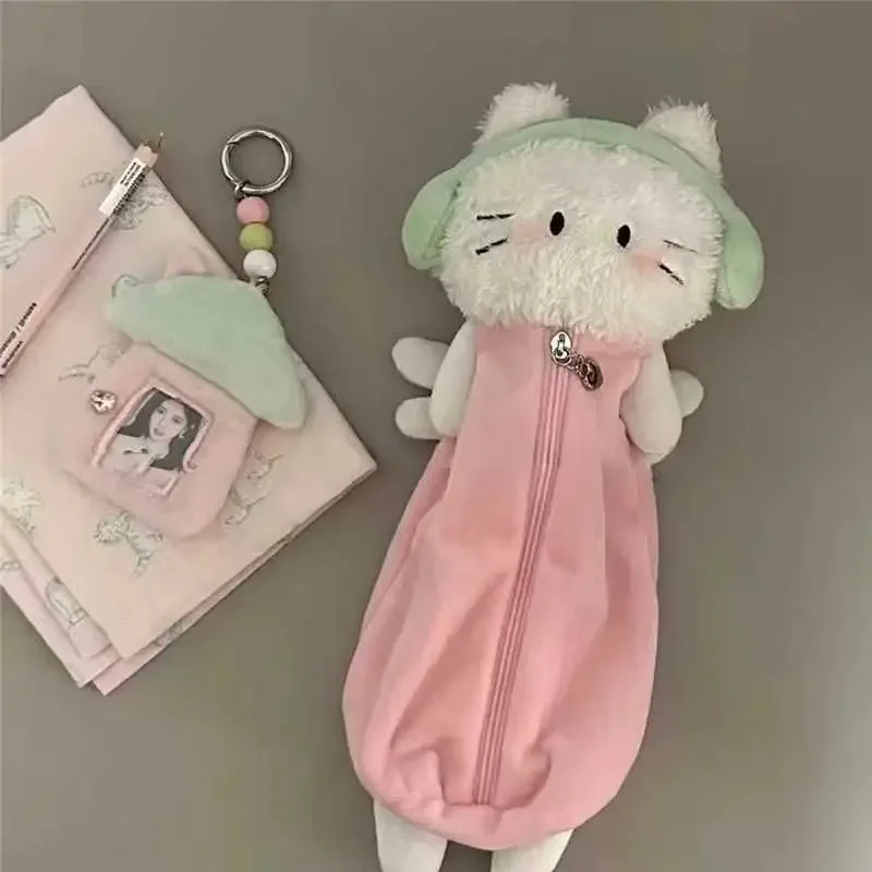 Piórnik Sanrio Hello Kitty Anime Kawaii Piórnik Szkoła Biuro Uczeń Artykuły papiernicze Duża pojemność Piórnik na zamek błyskawiczny Prezenty