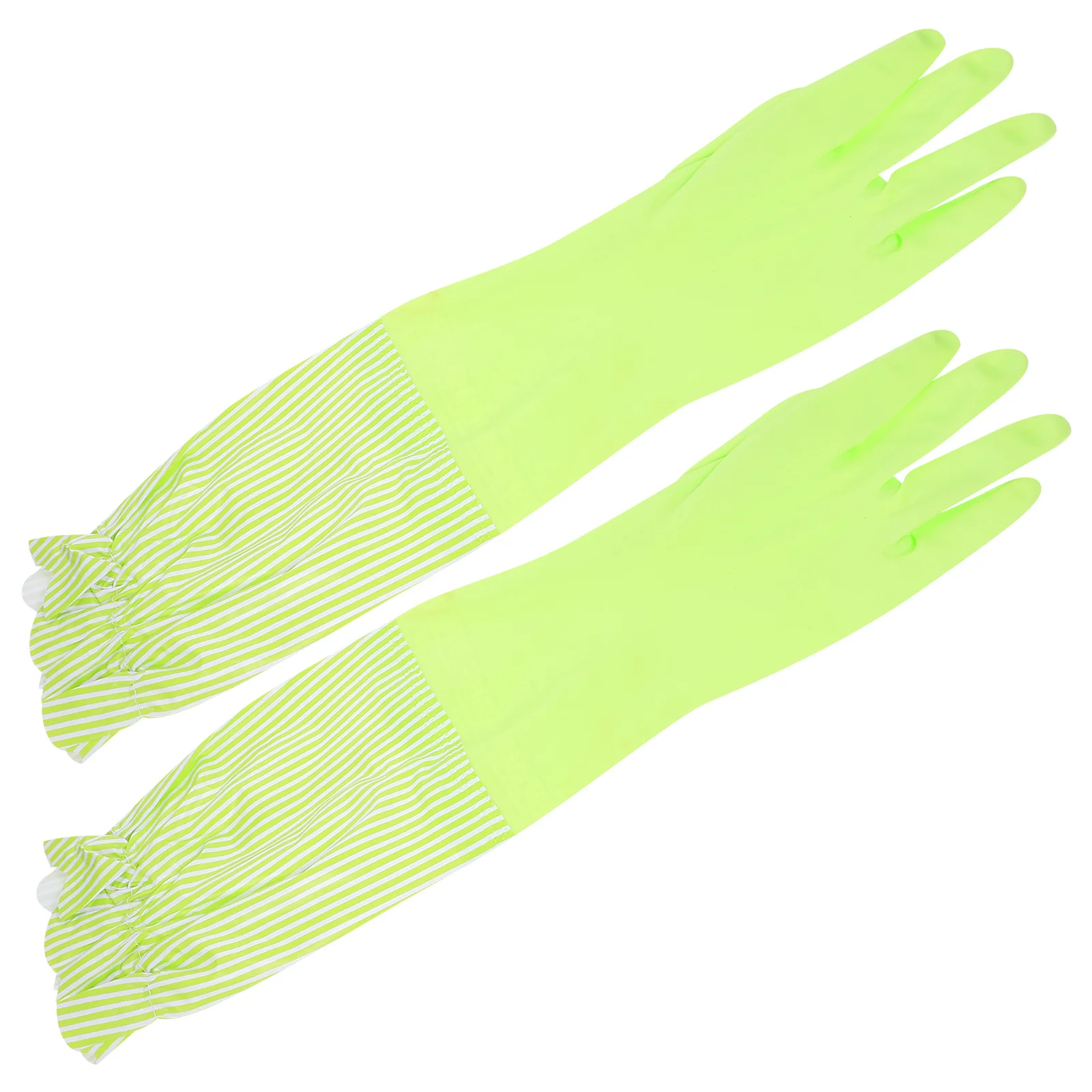 

1 Pair Long Cuff Dish Washing Gloves Reusable Warm Kitchen Cleaning Gloves For Household Laundry Gardening Scrubbing Dishes