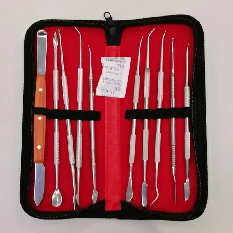 

1Kit Dentistry Wax Block Carving Knife Suit Stainless Steel Oral Cavity Nursing Modulo Material Tool Set Equipment With Tools