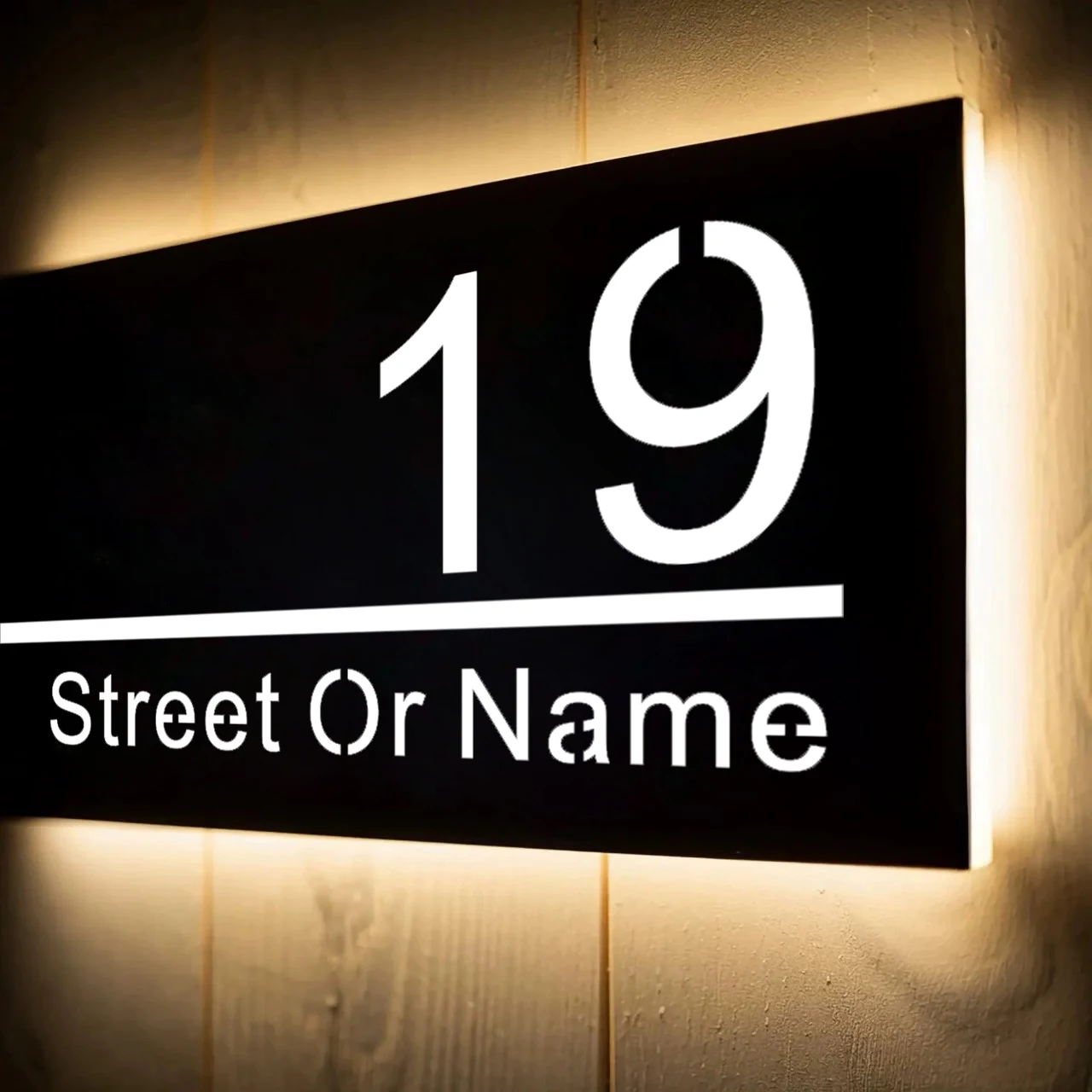 Personalized Custom 3D LED Acrylic House Number Sign Quality, Waterproof Address Plate Featuring Modern Design Energy Efficient