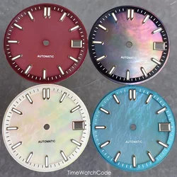 Tandorio Mother of Pearl MOP Watch Dial Face for NH35 NH36 NH38 NH70 NH71 NH72 4R35 4R36 Chapter Ring Baton Makers 29mm DJ Hands