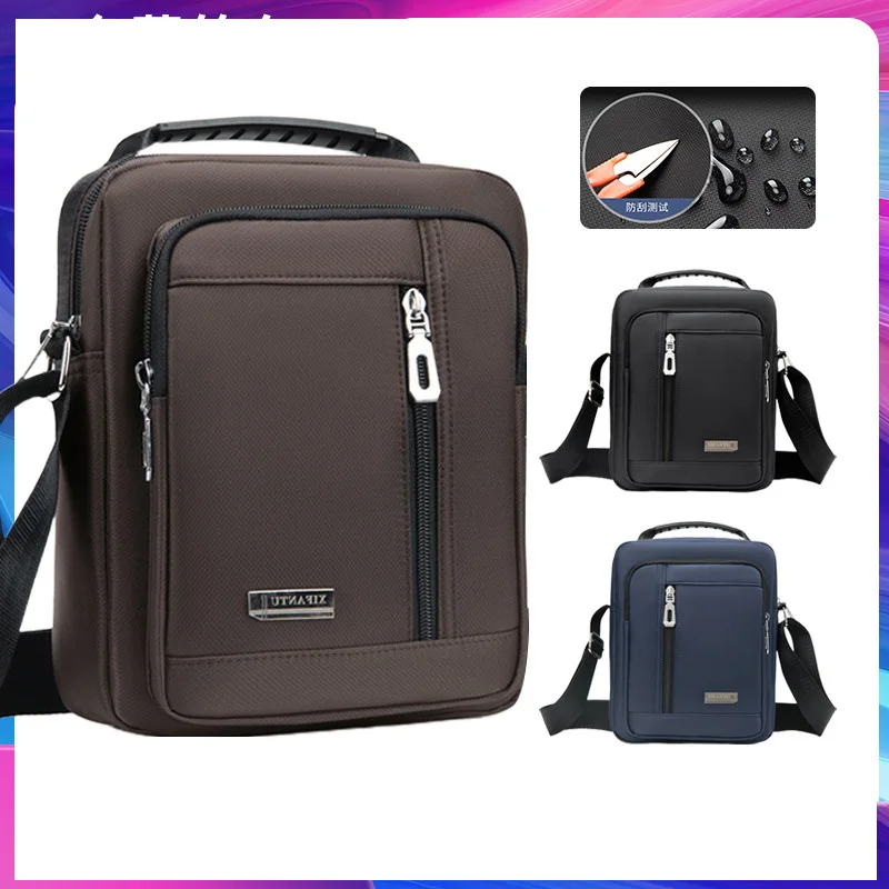 New Business Casual Shoulder Bag Large Capacity Men's Handbag Shoulder Crossbody Bag Vertical Commuter Oxford Mens Bag