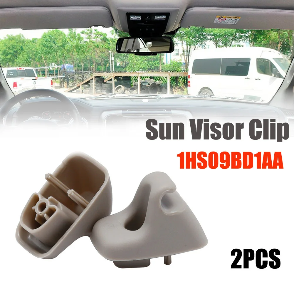 

For Dodge For Ram 2009-2019 1500 2500 3500 4500 5500 Pair Sun Visor Retainer Clips Grey Car Acesssories Tool