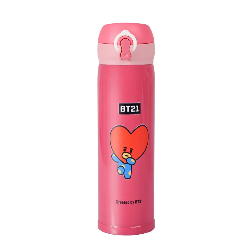 BT21 Surrounding Water Cup Insulated Cup Same Style Supporting Student Cute Stainless Steel Cup Accompanying Cup