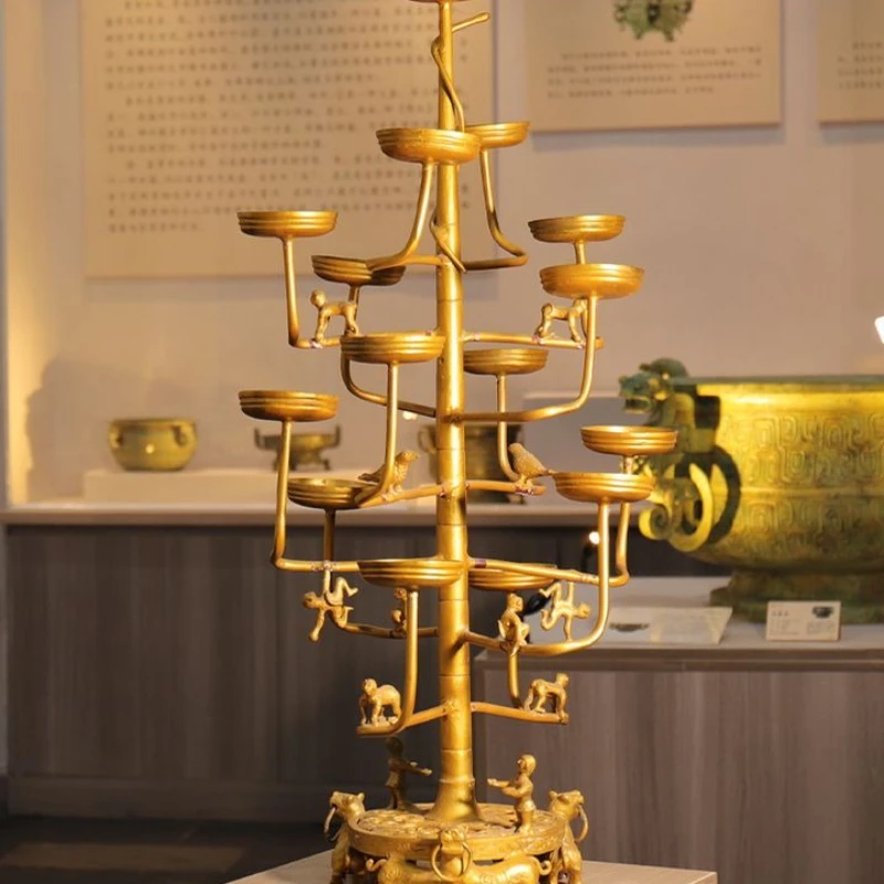 Antique bronzes, continuous lamps, tree-shaped functional lamps, collection ornaments