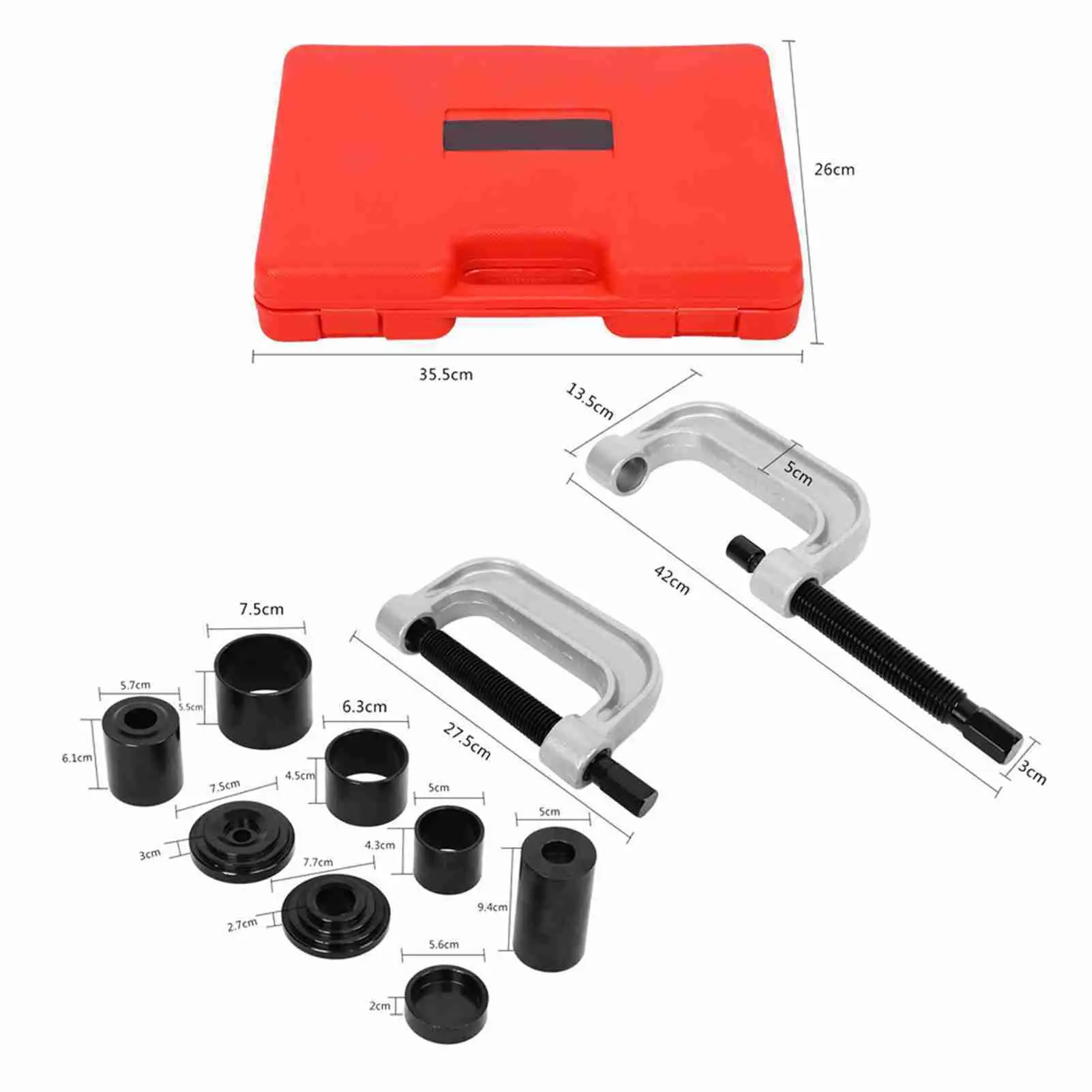 Car Repair Combination Suit 4 IN 1 Ball Joint Service Kit New Auto Press 4 Wheel Drive Adapters Adaptor tool box