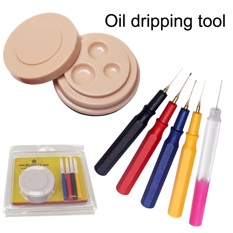 Watch Oiler Set Oil Cup Oil Pens Kit Plastic Watch Oiler Applying Lubricants Tool Watchmaker Watch Repair Maintenance Tool